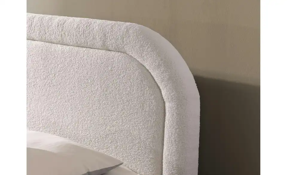 S-STYLE Boxbett Sonna mit Bettkasten, Bouclé-Stoff, Detailansicht