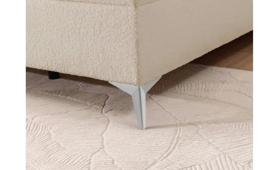 S-STYLE Boxbett Sonna mit Bettkasten, Bouclé-Stoff, Detailansicht