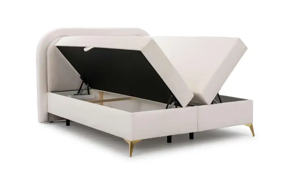 S-STYLE Boxbett Sonna mit Bettkasten, Bouclé-Stoff, Funktionsansicht