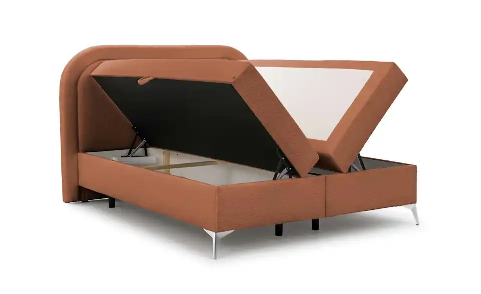 S-STYLE Boxbett Sonna mit Bettkasten, Bouclé-Stoff, Funktionsansicht