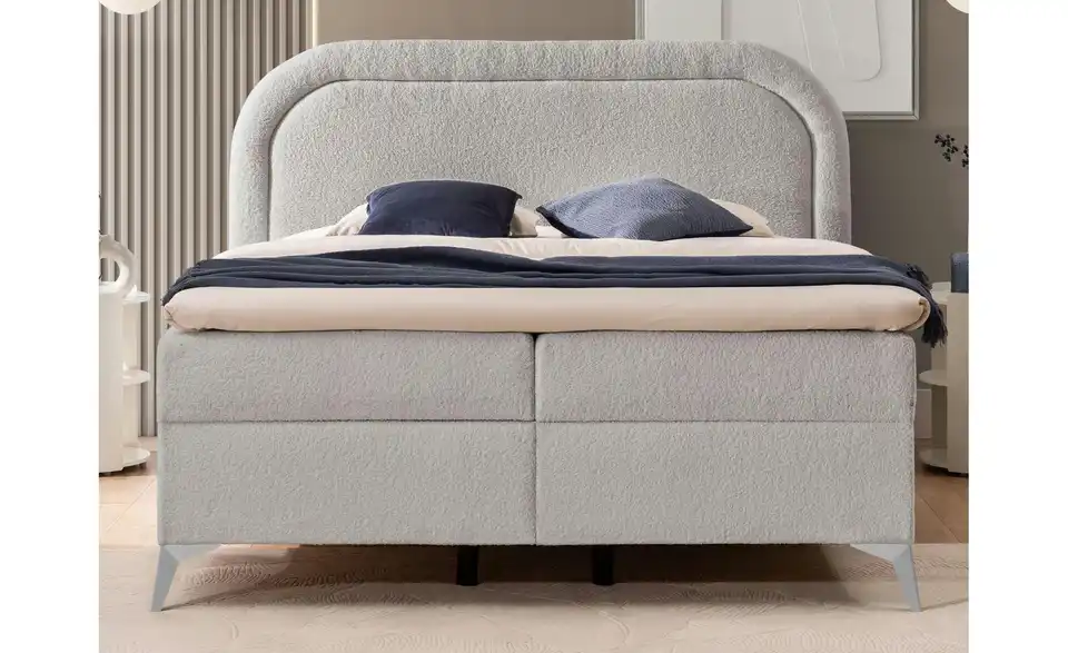 S-STYLE Boxbett Sonna mit Bettkasten, Bouclé-Stoff, in Wohnsituation