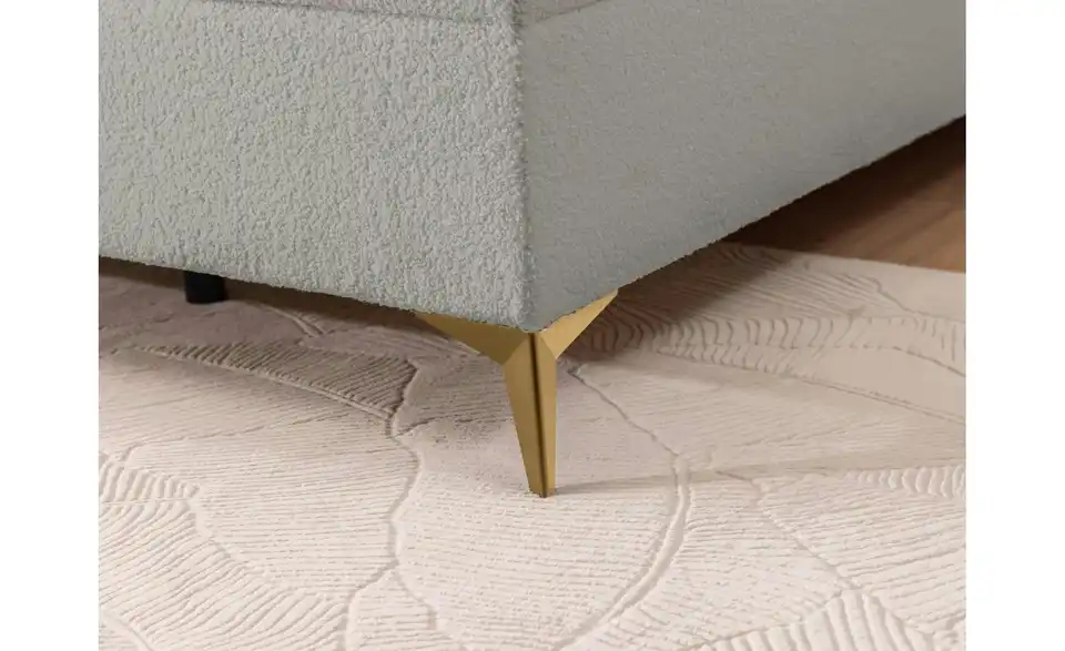 S-STYLE Boxbett Sonna mit Bettkasten, Bouclé-Stoff, Detailansicht