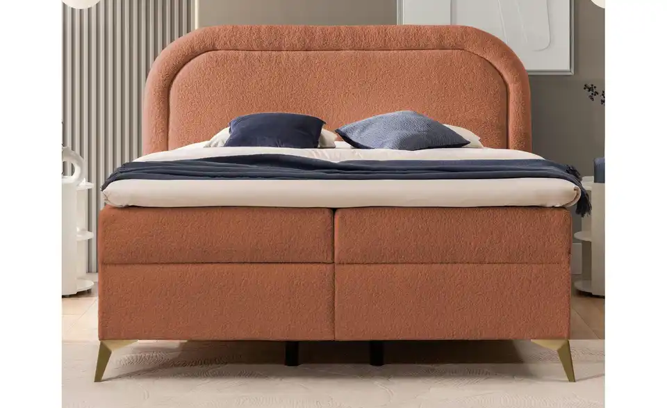 S-STYLE Boxbett Sonna mit Bettkasten, Bouclé-Stoff, in Wohnsituation