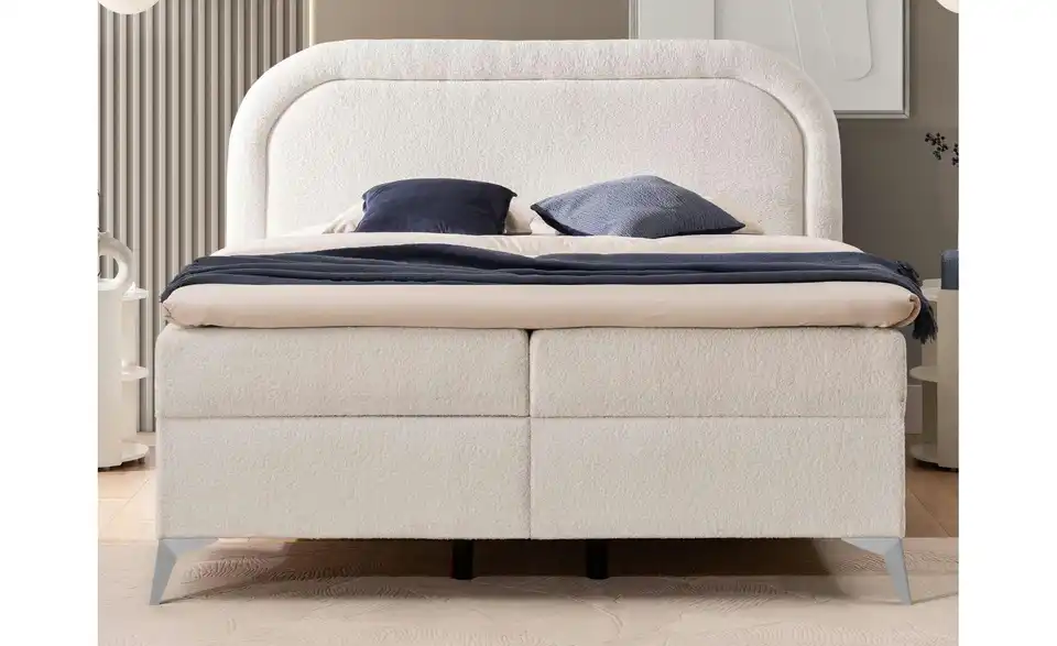 S-STYLE Boxbett Sonna mit Bettkasten, Bouclé-Stoff, in Wohnsituation