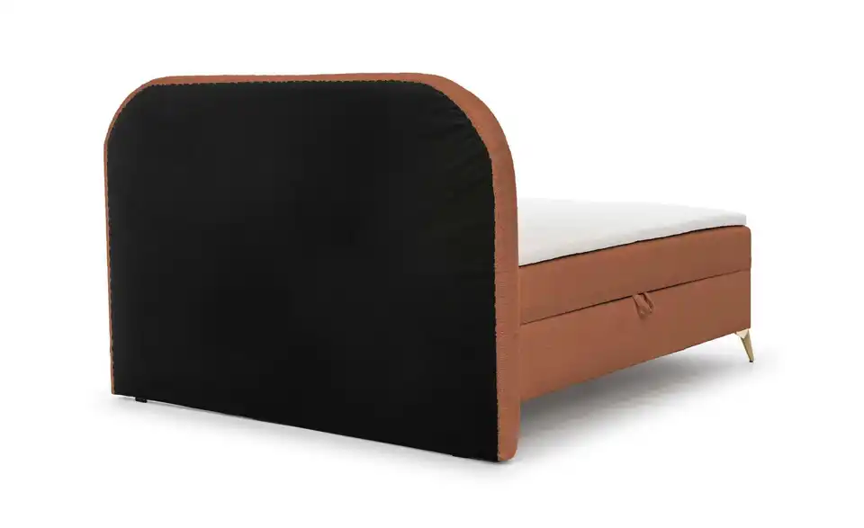 S-STYLE Boxbett Sonna mit Bettkasten, Bouclé-Stoff, Rückansicht