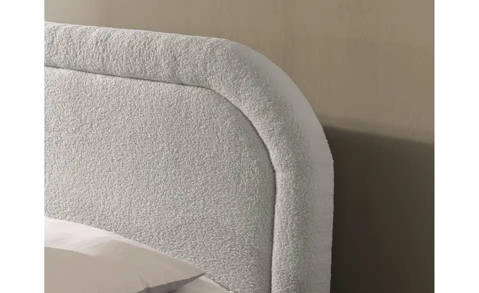 S-STYLE Boxbett Sonna mit Bettkasten, Bouclé-Stoff, Detailansicht