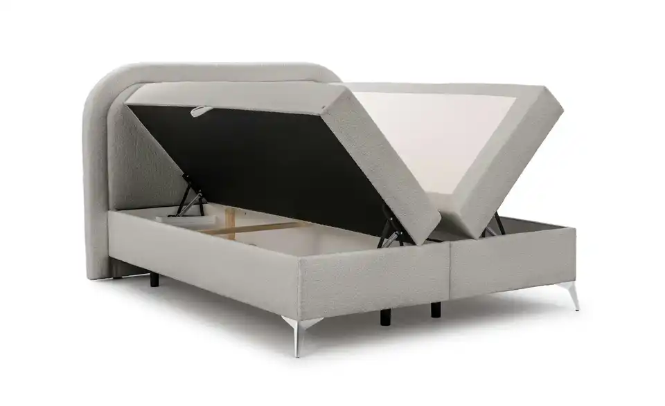 S-STYLE Boxbett Sonna mit Bettkasten, Bouclé-Stoff, Funktionsansicht