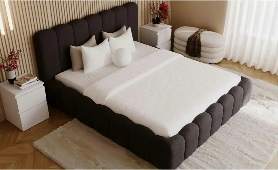 Polsterbett Smile mit Stauraum, in Wohnsituation