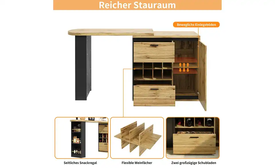 Bartisch, Bild mit Text