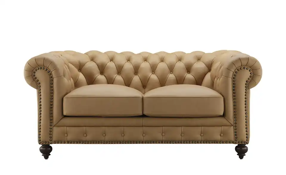 uno Ledersofa Chesterfield, Frontansicht