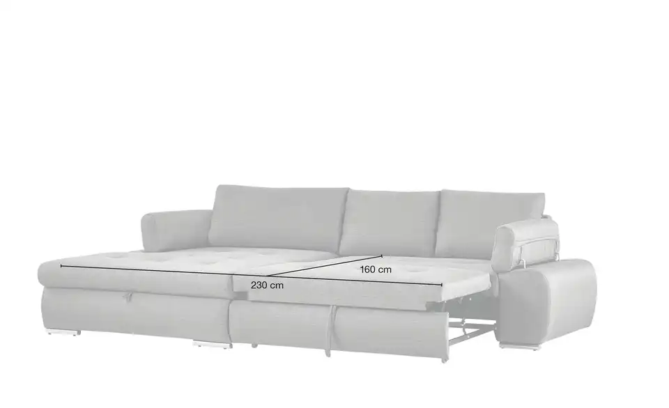 Ecksofa Ibby, Bemaßung