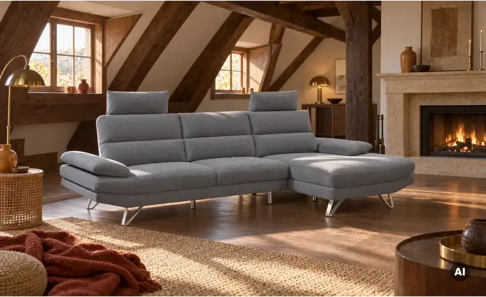 Ecksofa Varinia, in Wohnsituation