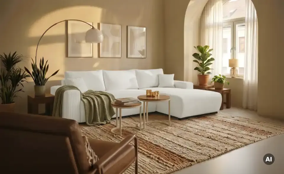 Ecksofa Nelly, in Wohnsituation