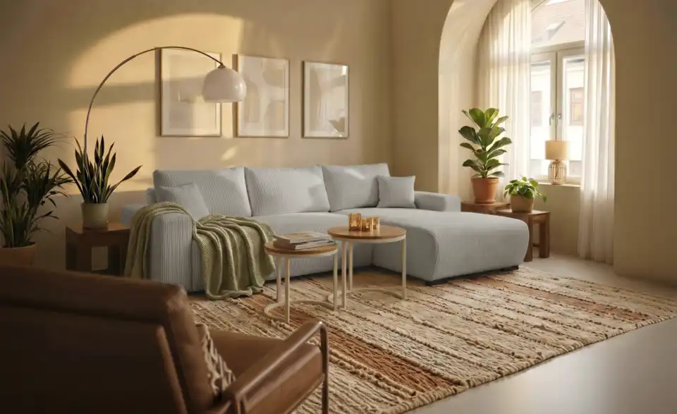 Ecksofa Nelly, in Wohnsituation