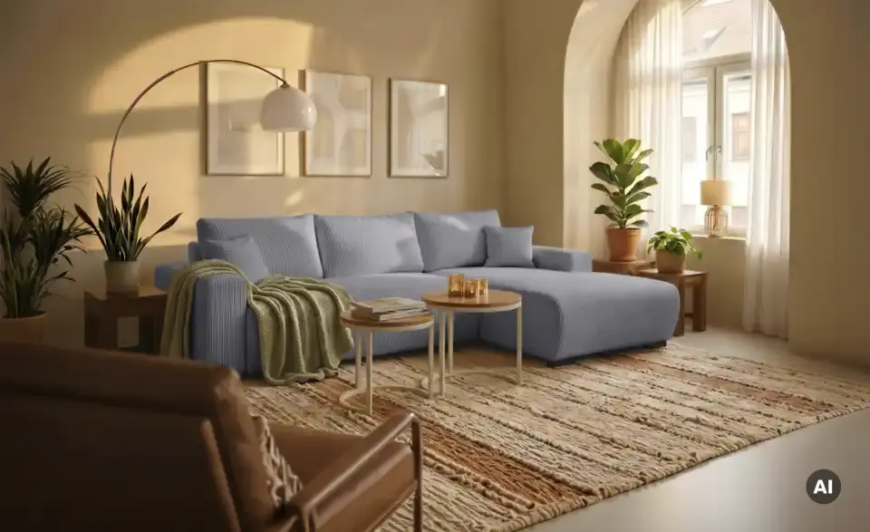 Ecksofa Nelly, in Wohnsituation