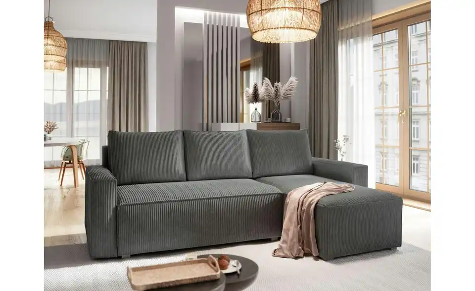 MASSENO Ecksofa Potaro, in Wohnsituation