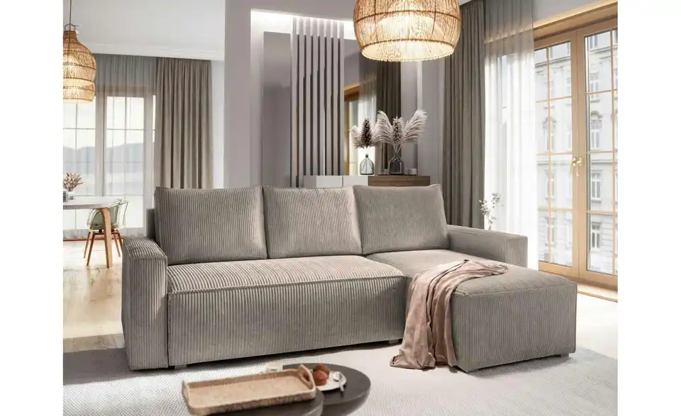MASSENO Ecksofa Potaro, in Wohnsituation
