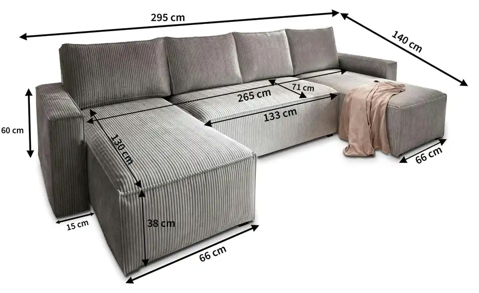 MASSENO Wohnlandschaft Aspra, Bemaßung