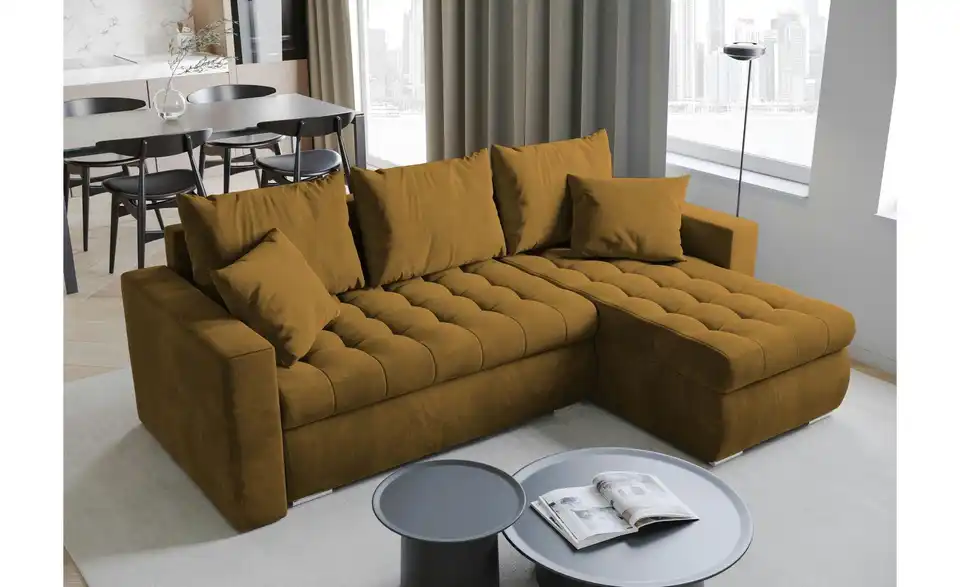 Ecksofa mit Schlaffunktion Luis, in Wohnsituation