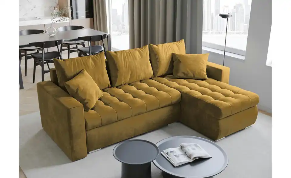 Ecksofa mit Schlaffunktion Luis, in Wohnsituation