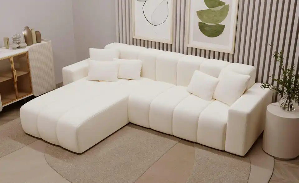 Ecksofa, in Wohnsituation