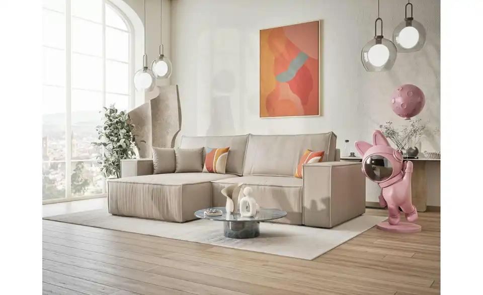 Ecksofa, in Wohnsituation