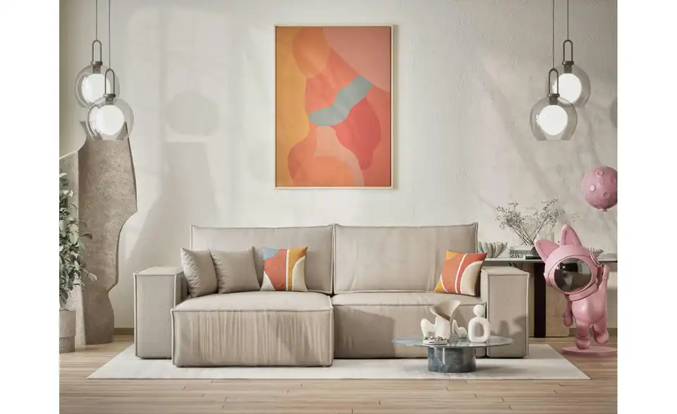 Ecksofa, in Wohnsituation