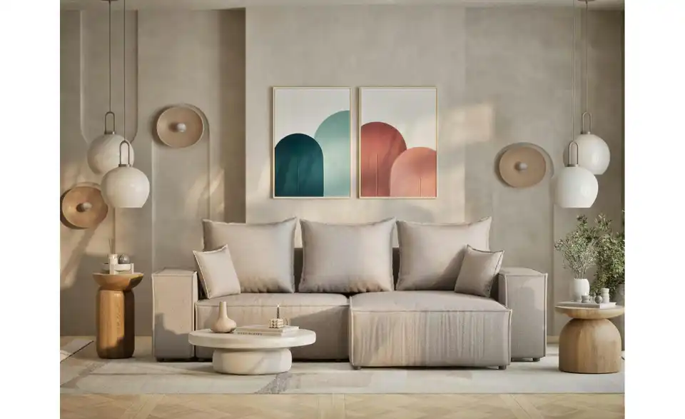 Ecksofa, in Wohnsituation