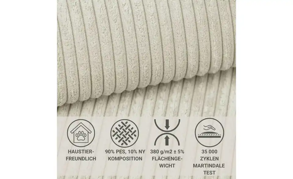 Ecksofa, Bild mit Text