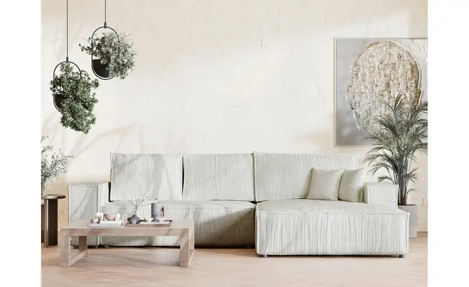 Ecksofa, in Wohnsituation