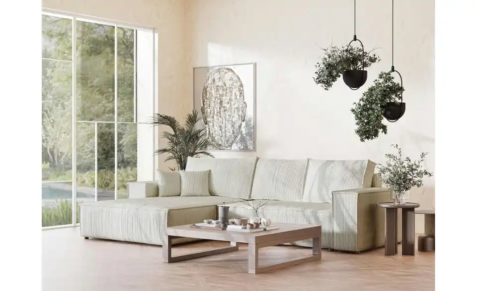 Ecksofa, in Wohnsituation