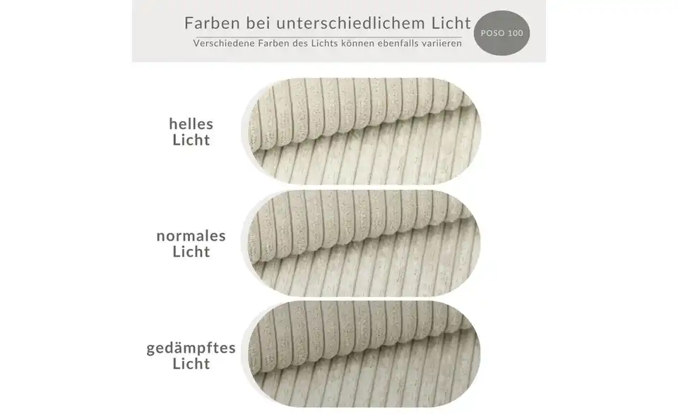 Ecksofa, Bild mit Text