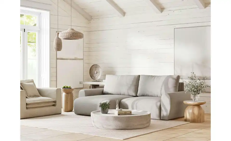 Ecksofa, in Wohnsituation