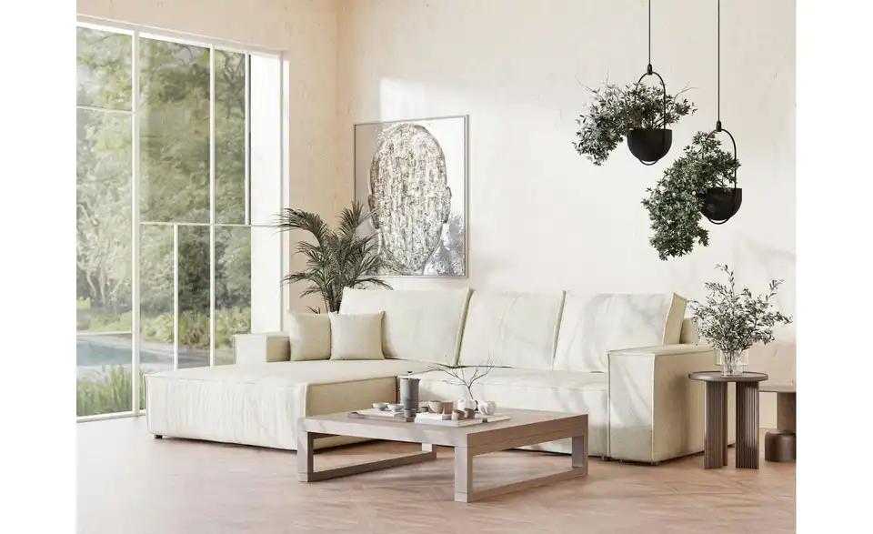 Ecksofa, in Wohnsituation