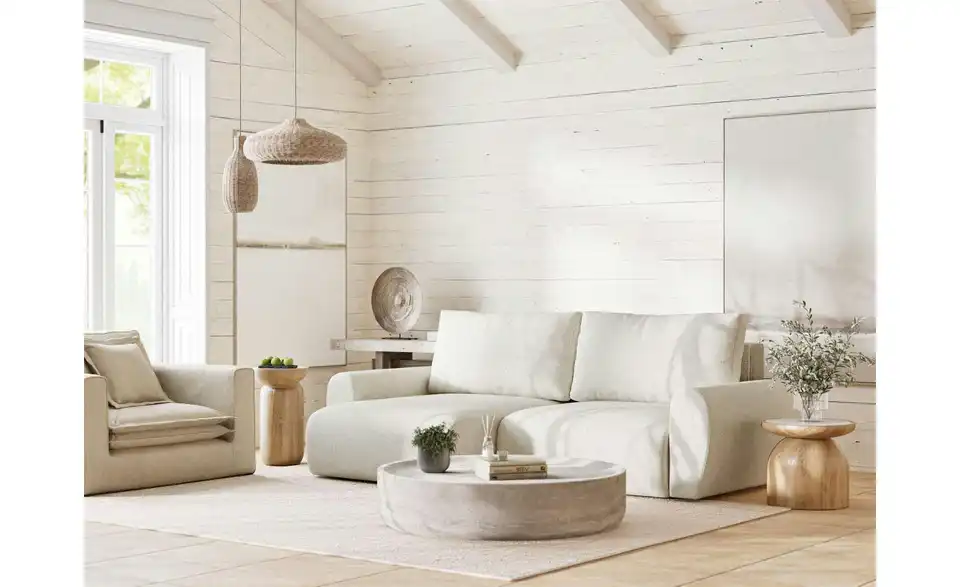 Ecksofa, in Wohnsituation