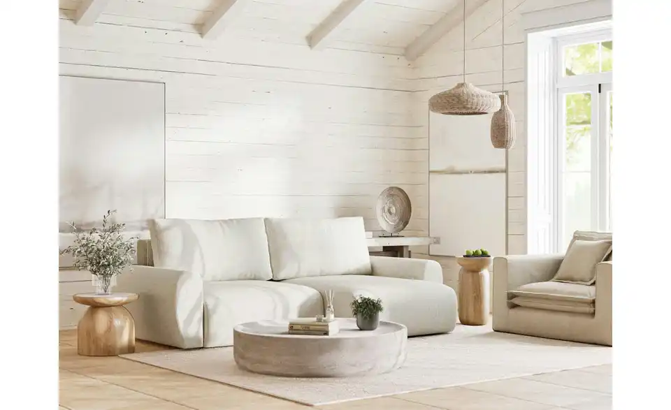 Ecksofa, in Wohnsituation