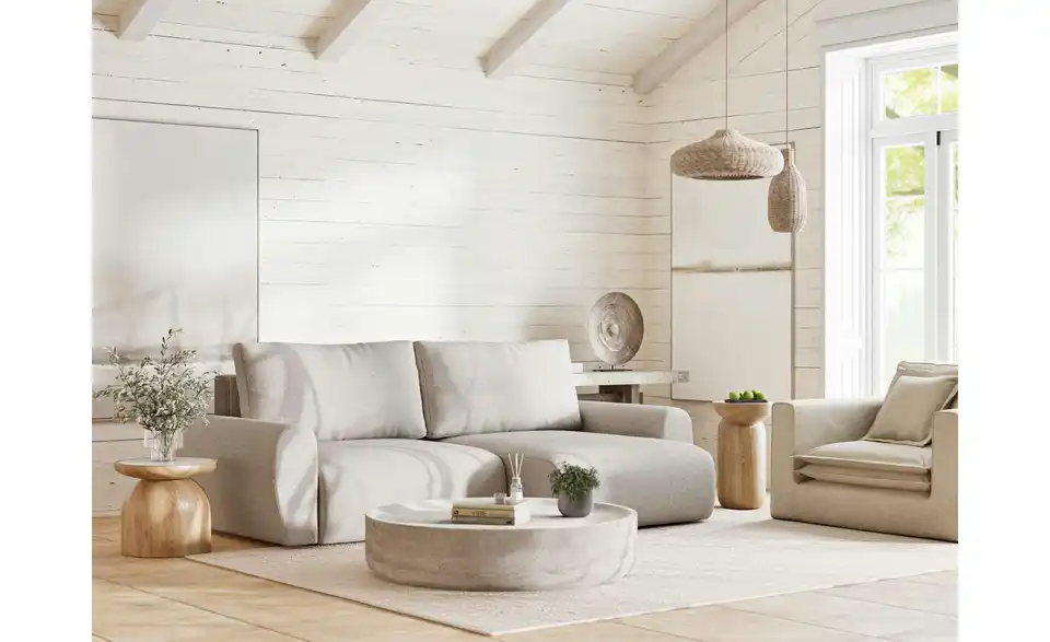 Ecksofa, in Wohnsituation