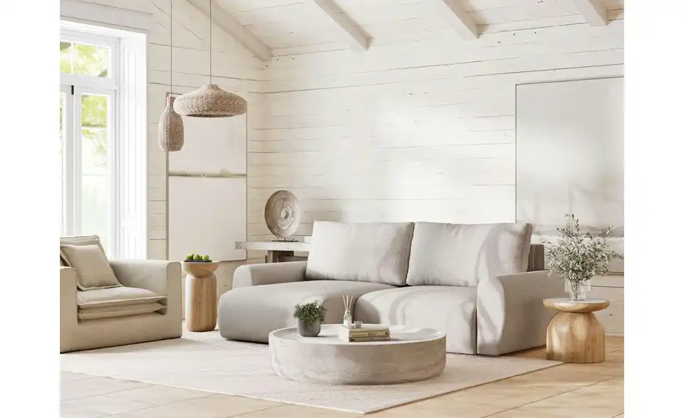 Ecksofa, in Wohnsituation