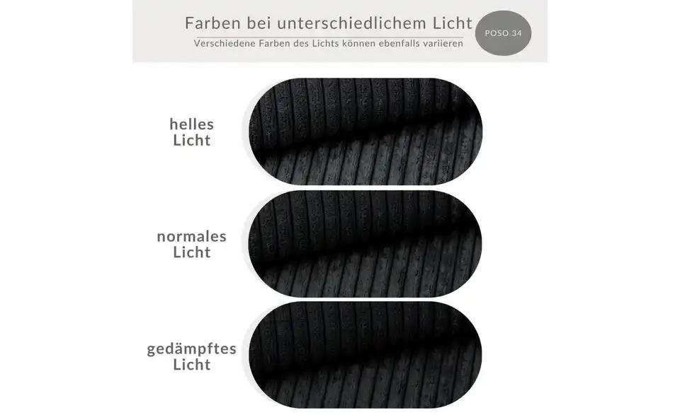 Ecksofa, Bild mit Text