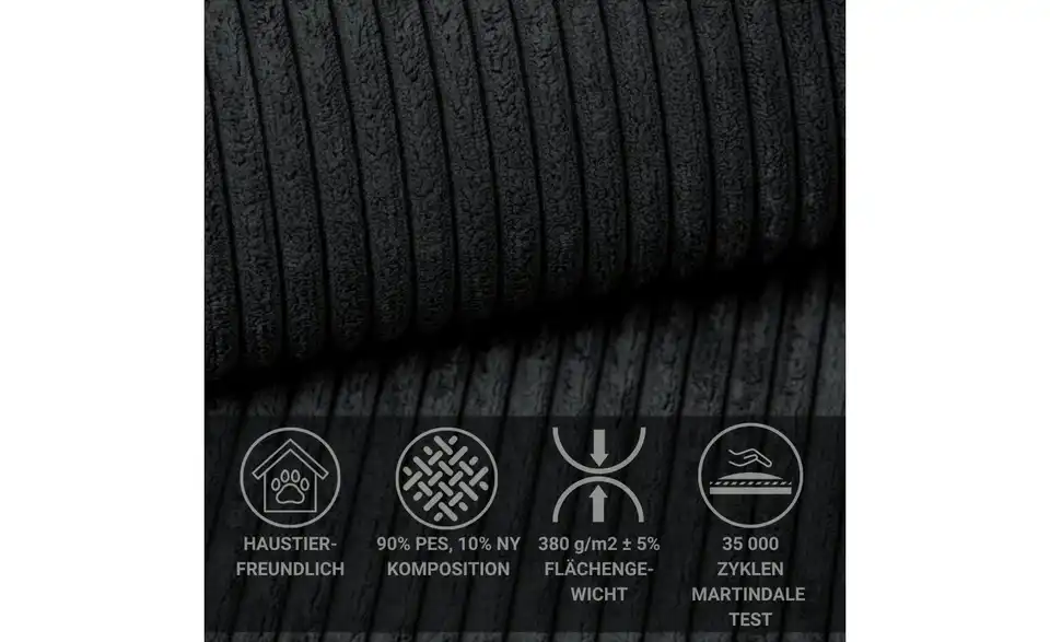 Ecksofa, Bild mit Text