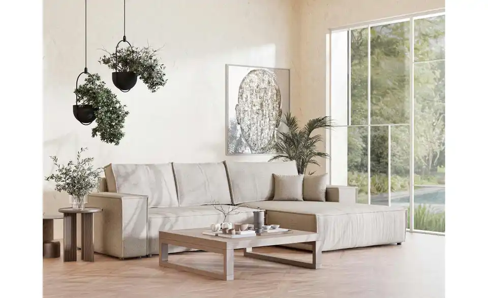 Ecksofa, in Wohnsituation