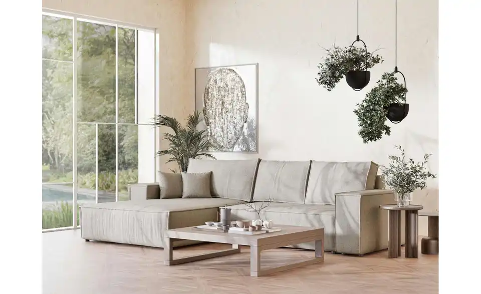 Ecksofa, in Wohnsituation