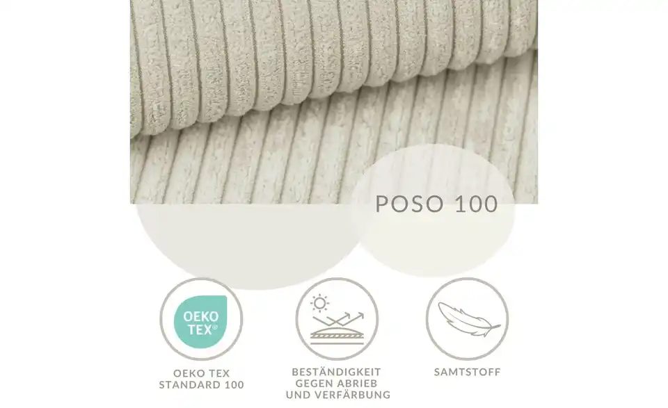 Ecksofa, Bild mit Text