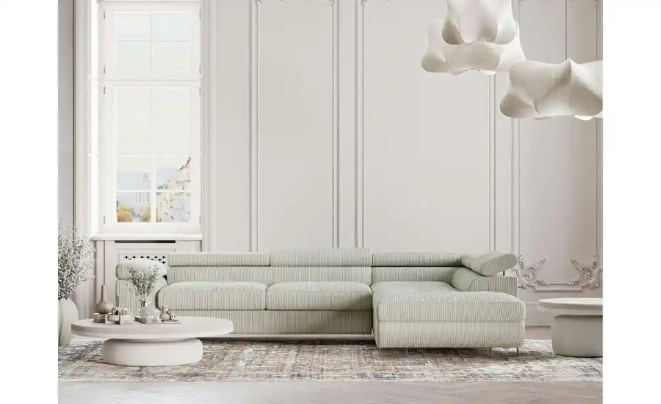 Ecksofa, in Wohnsituation