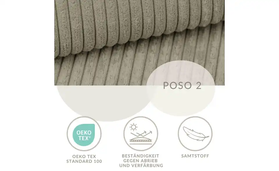 Ecksofa, Bild mit Text