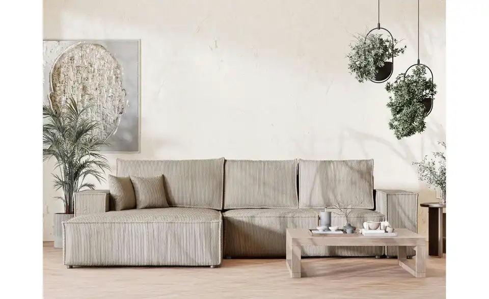 Ecksofa, in Wohnsituation