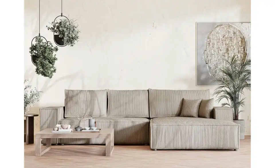 Ecksofa, in Wohnsituation