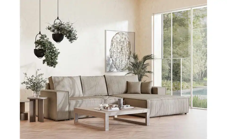 Ecksofa, in Wohnsituation