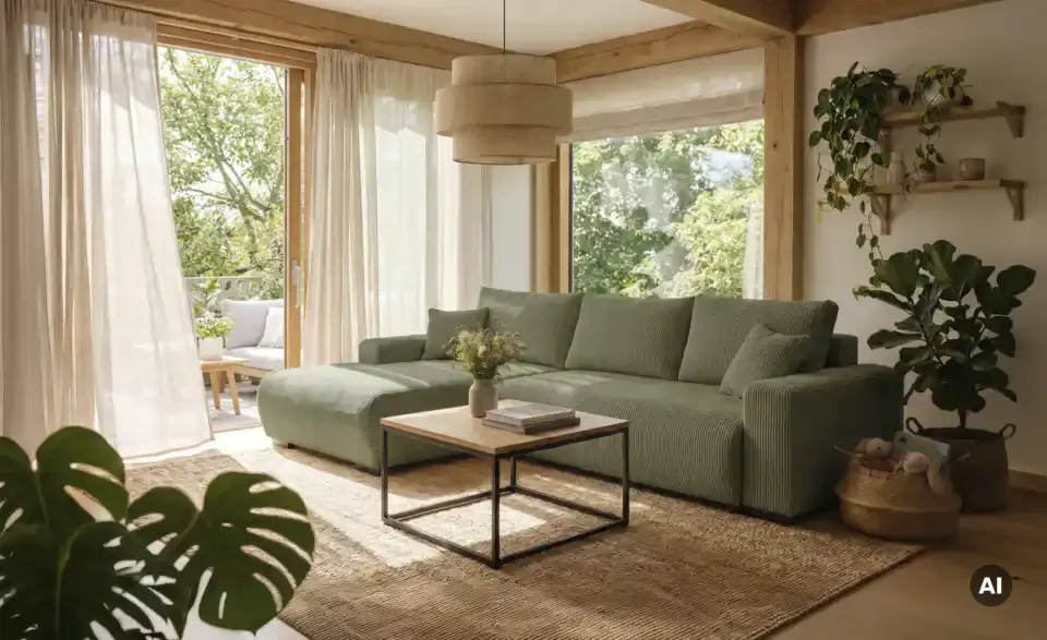 Ecksofa Nelly, in Wohnsituation
