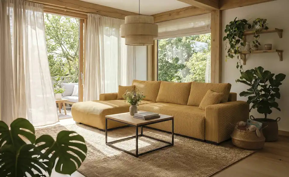 Ecksofa Nelly, in Wohnsituation